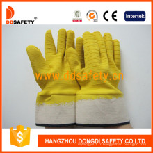 Gants en coton Latex jaune entièrement enduit Dcl412